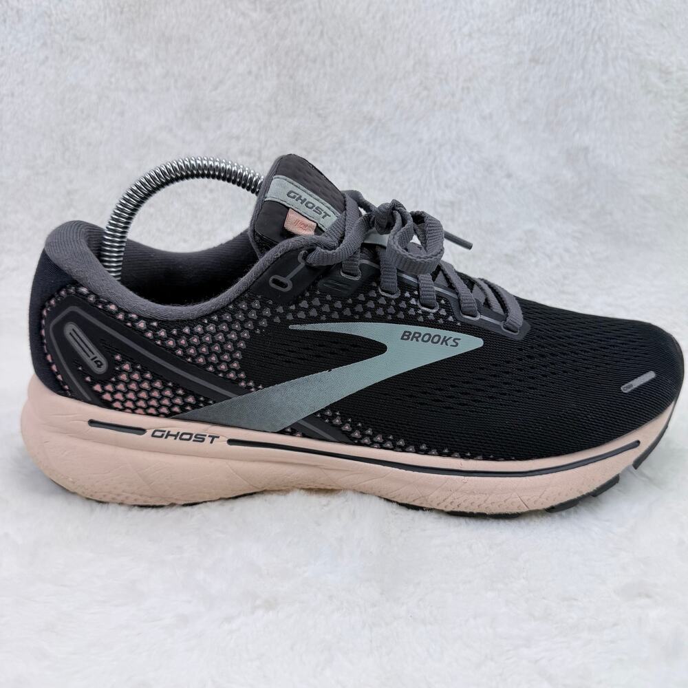 Brooks Ghost 14 Womens Running Shoes Black Pink Size 10 B Medium
